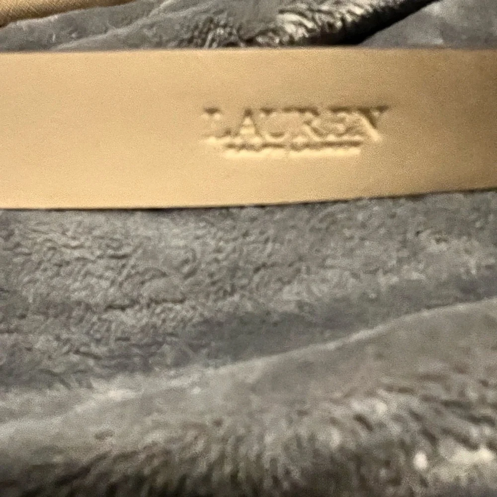 LAUREN RALPH LAUREN Crosstitch Leather Belt w/ Charm Size Medium or Large NWT